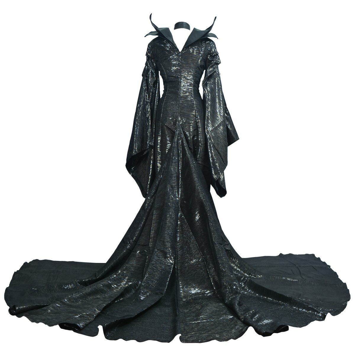 Angelaicos Women's Halloween Cosplay Show Long Black Dress Costume