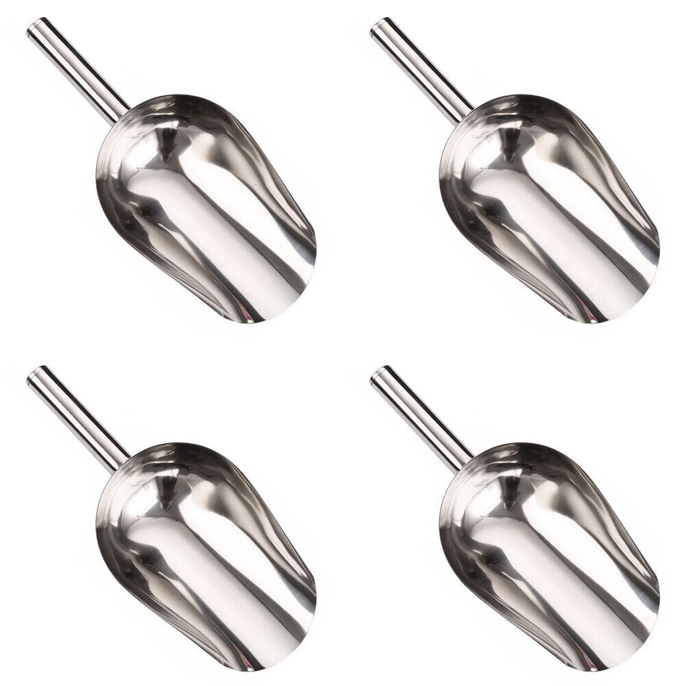 US 12oz Stainless Steel Scoop Bar Ice Candy Dry Goods Popcorn Commercial Scooper