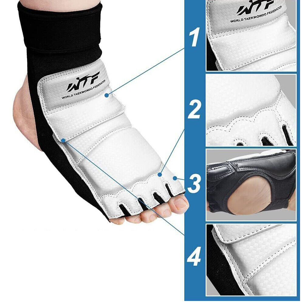 US 1-2Pairs TaeKwonDo Foot Guard Protector TKD Martial Arts Sparring Instep Gear