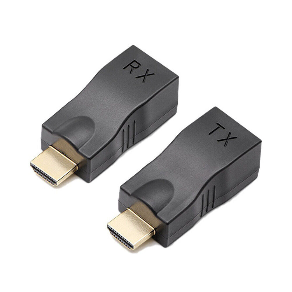 US 1080P HDMI Extender To RJ45 Over Cat 5e/6 Network LAN 4K Ethernet Adapter