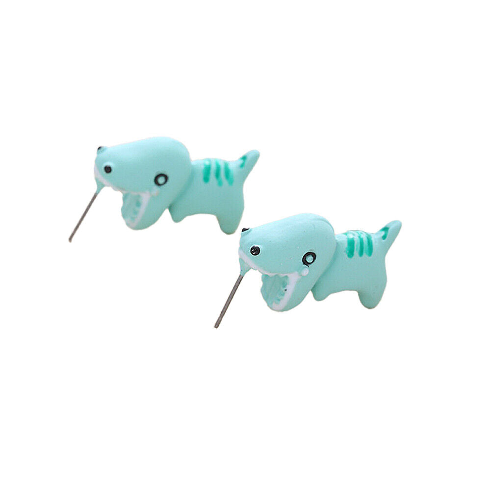 US 1~2 Pairs Cute Animal Bite-Earring Handmade Polymer Clay-Cute Stud Earrings