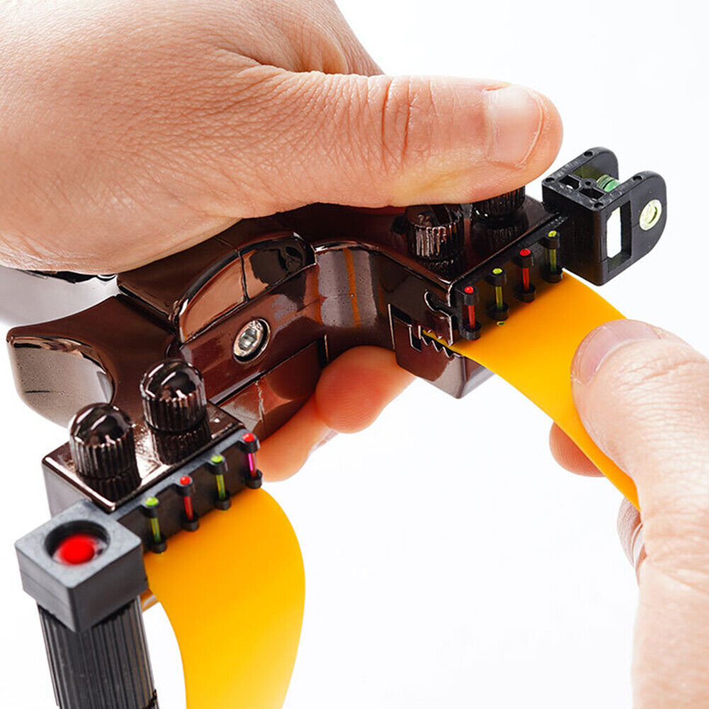 US 1-2 Pack Hunting Catapult Slingshot Adjustable Survival Laser Sight Aim Point