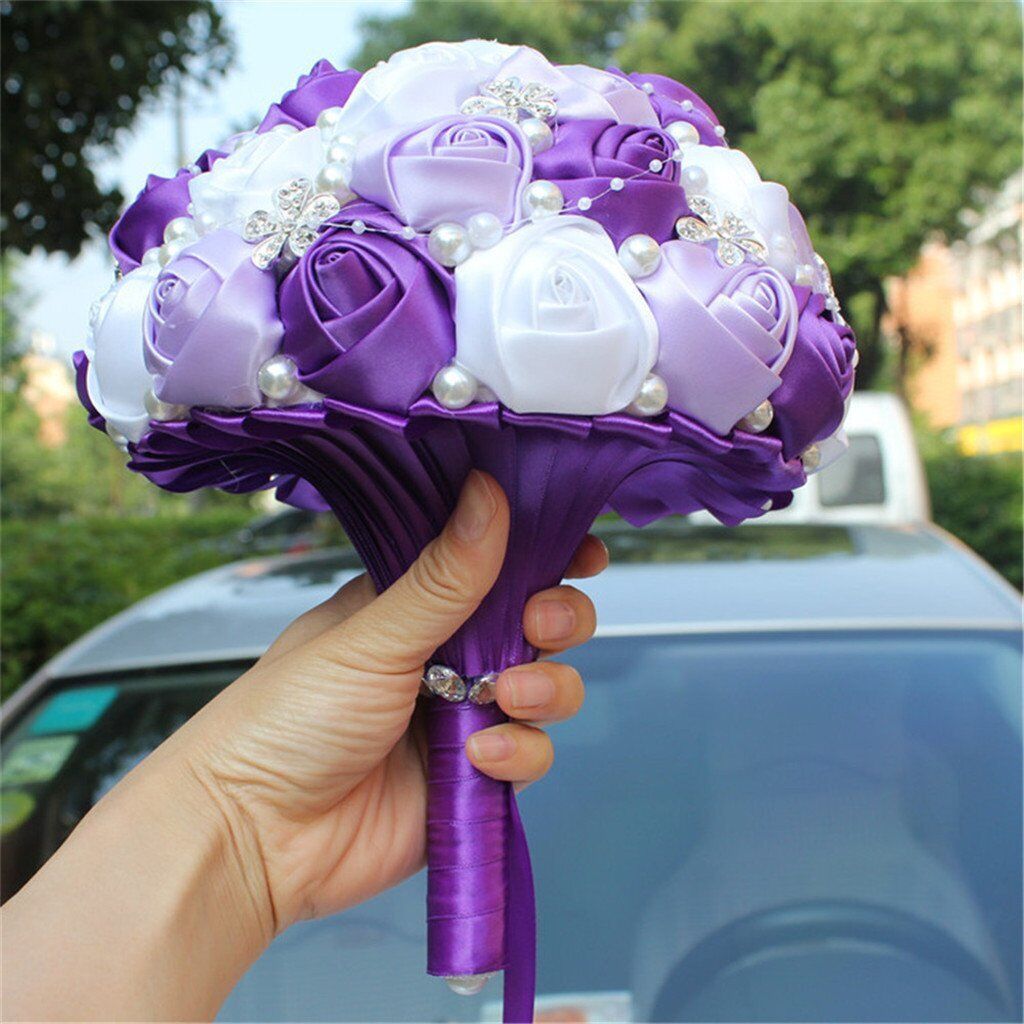 Wedding Bouquet Bridal Brooch Bouquets Bridesmaid Bouquet Diamond Pearl Ribbon