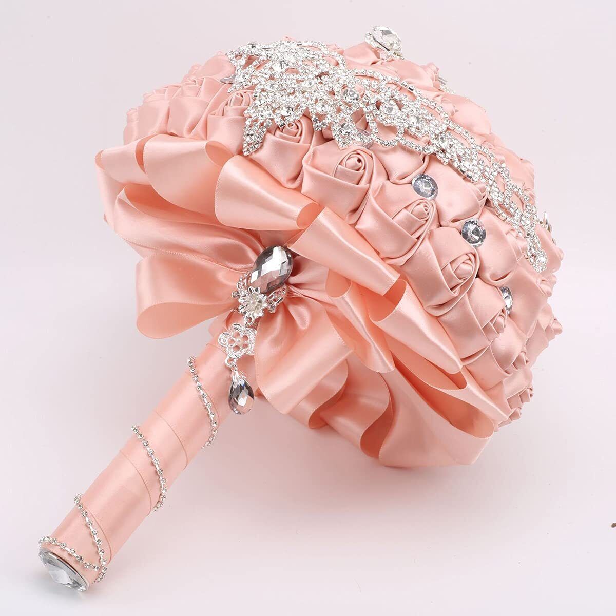 Wedding Bouquet for Bride Bridesmaid RoseFlowers Diamond Romantic Holding Flower