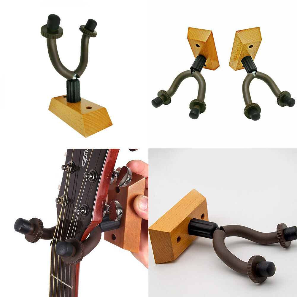 US 2-4 Pc Guitar Hanger Holder Stand Arm Rack Hook Wall Mount Instrument Display