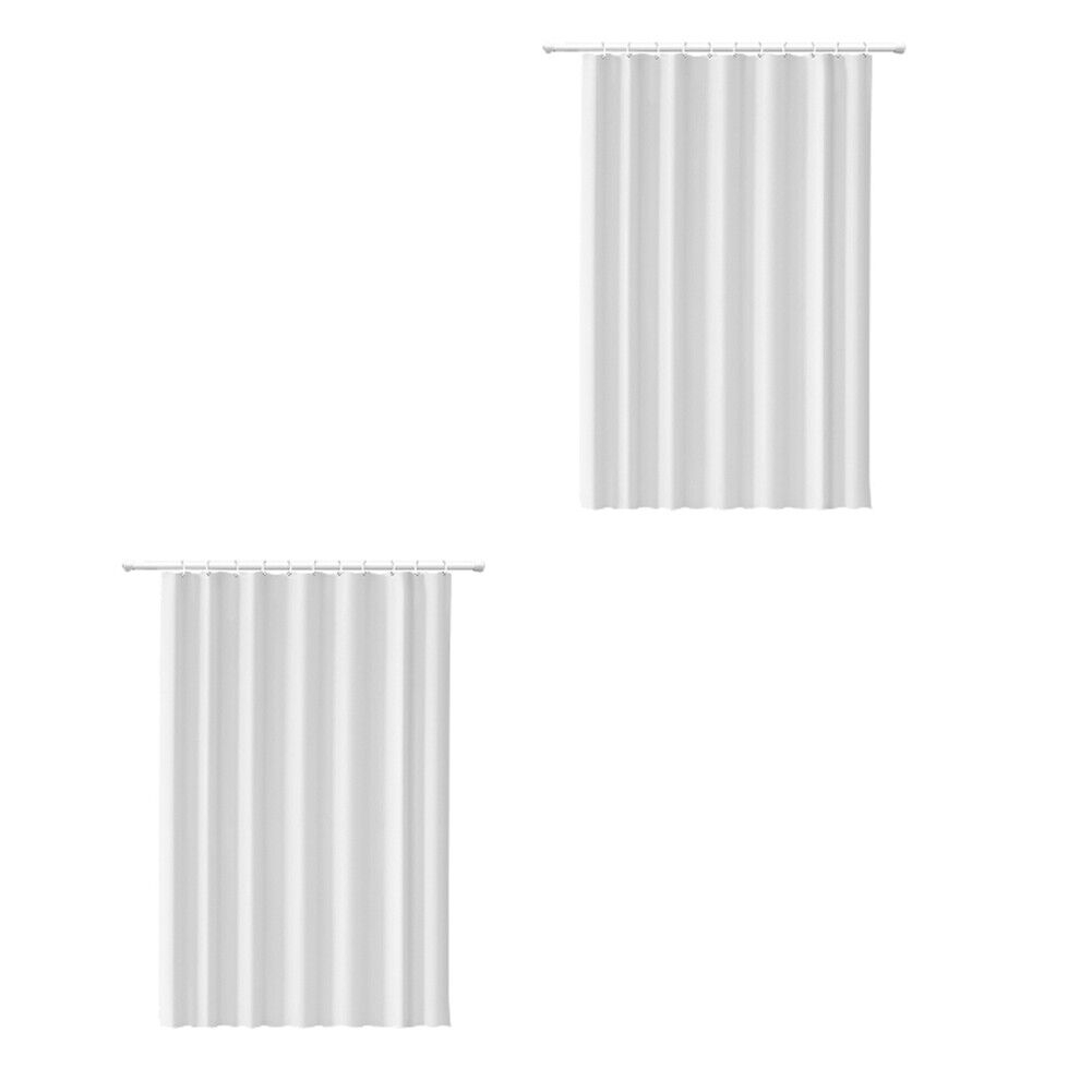 US 2 Pc Waterproof Clear Shower Curtain Liner Cute Lightweight Bathroom Magnet