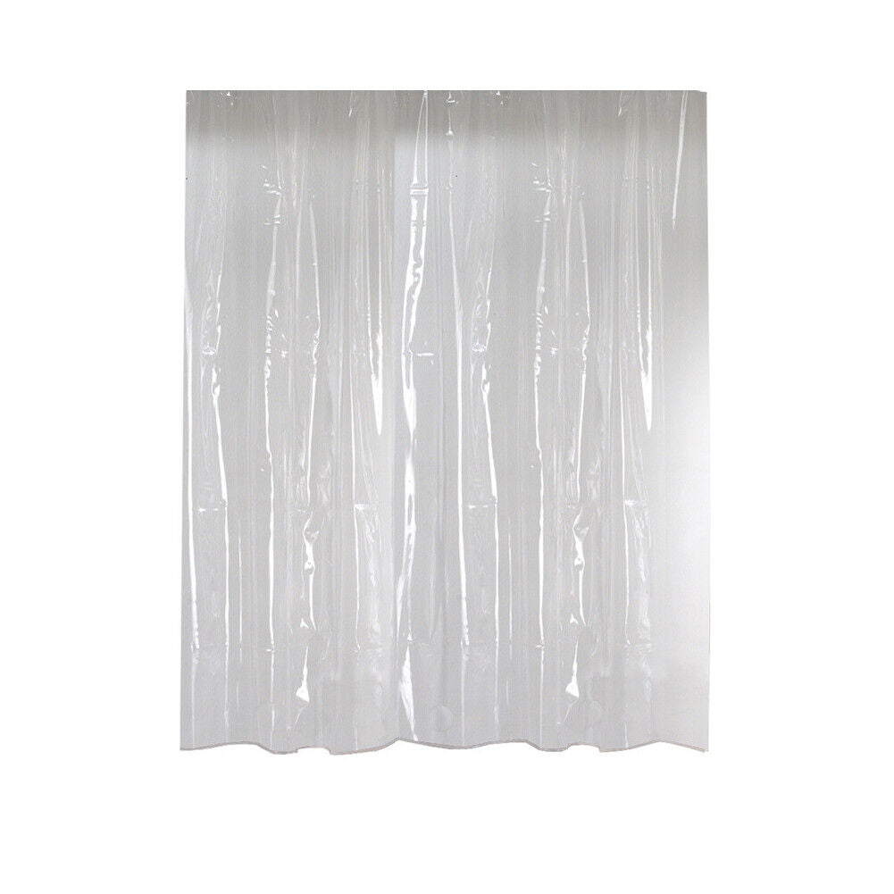 US 2 Pc Waterproof Clear Shower Curtain Liner Cute Lightweight Bathroom Magnet
