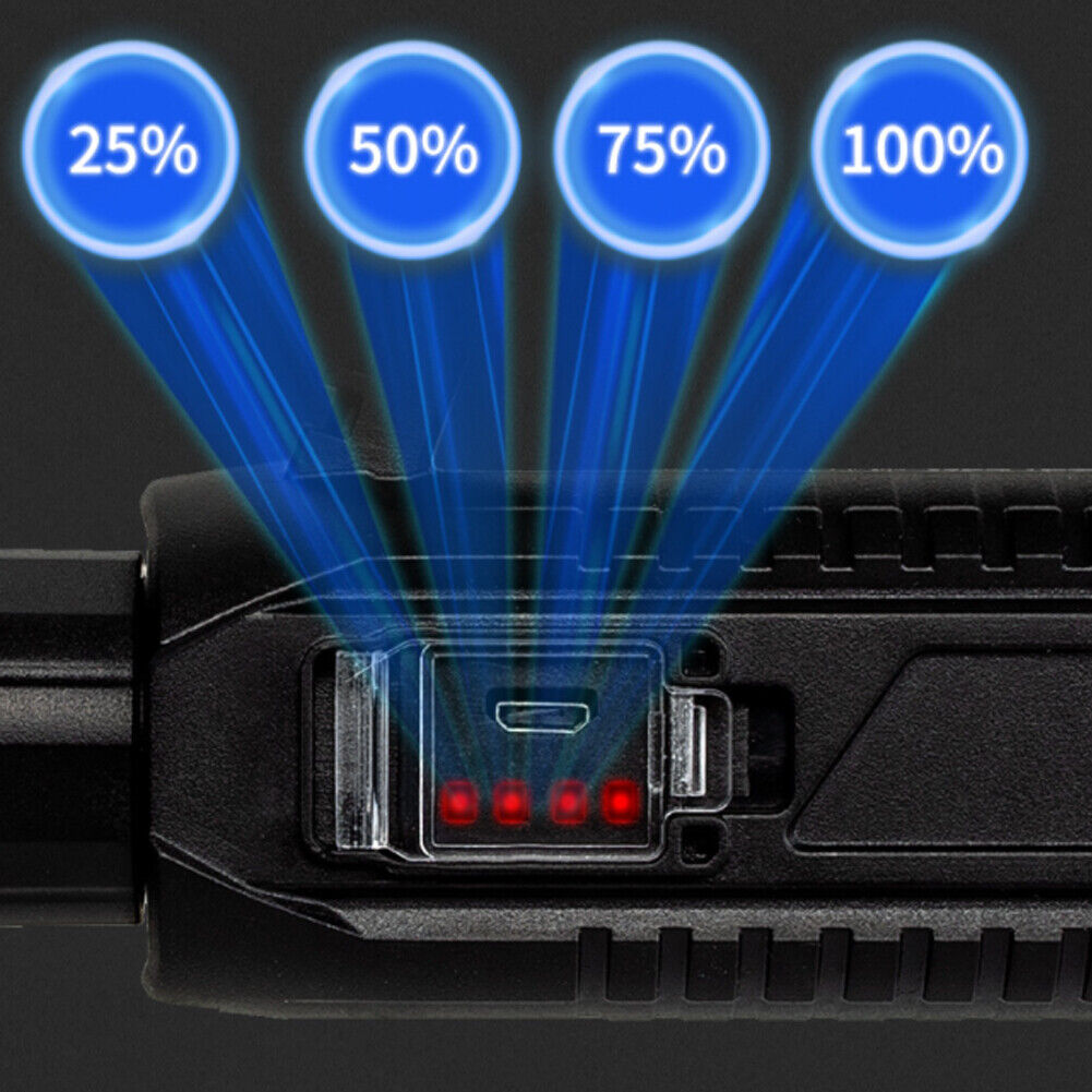 US 1-2 Pack Rechargeable Torch LED Searchlight Handheld Portable Spotlight