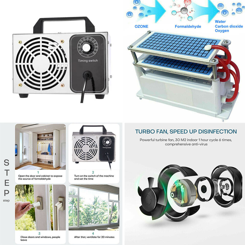 US Ozone Generator Machine Commercial Industrial Air Purifier Ionizer Ozonator