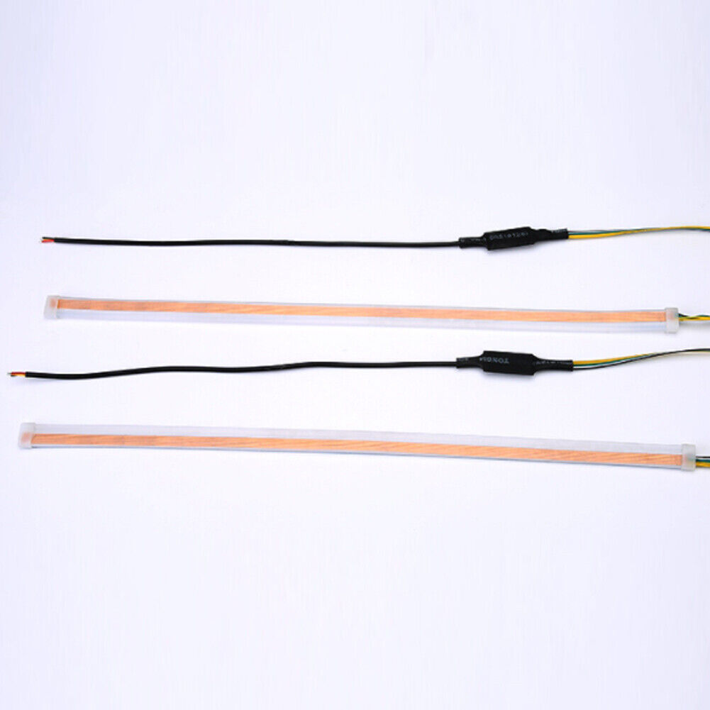 US 2-4 Pack 23.62'' Flexible IR LED Waterproof Slim Turn Signal Strip Headlight