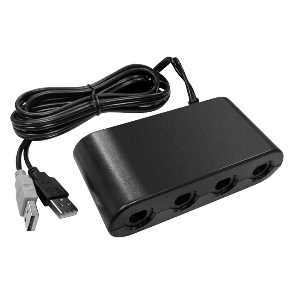 US GameCube Controller Adapter 4 Port For Nintendo Switch Wii U PC USB NEW TURBO