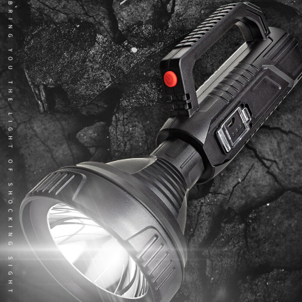 US 1-2 Pack Rechargeable Torch LED Searchlight Handheld Portable Spotlight