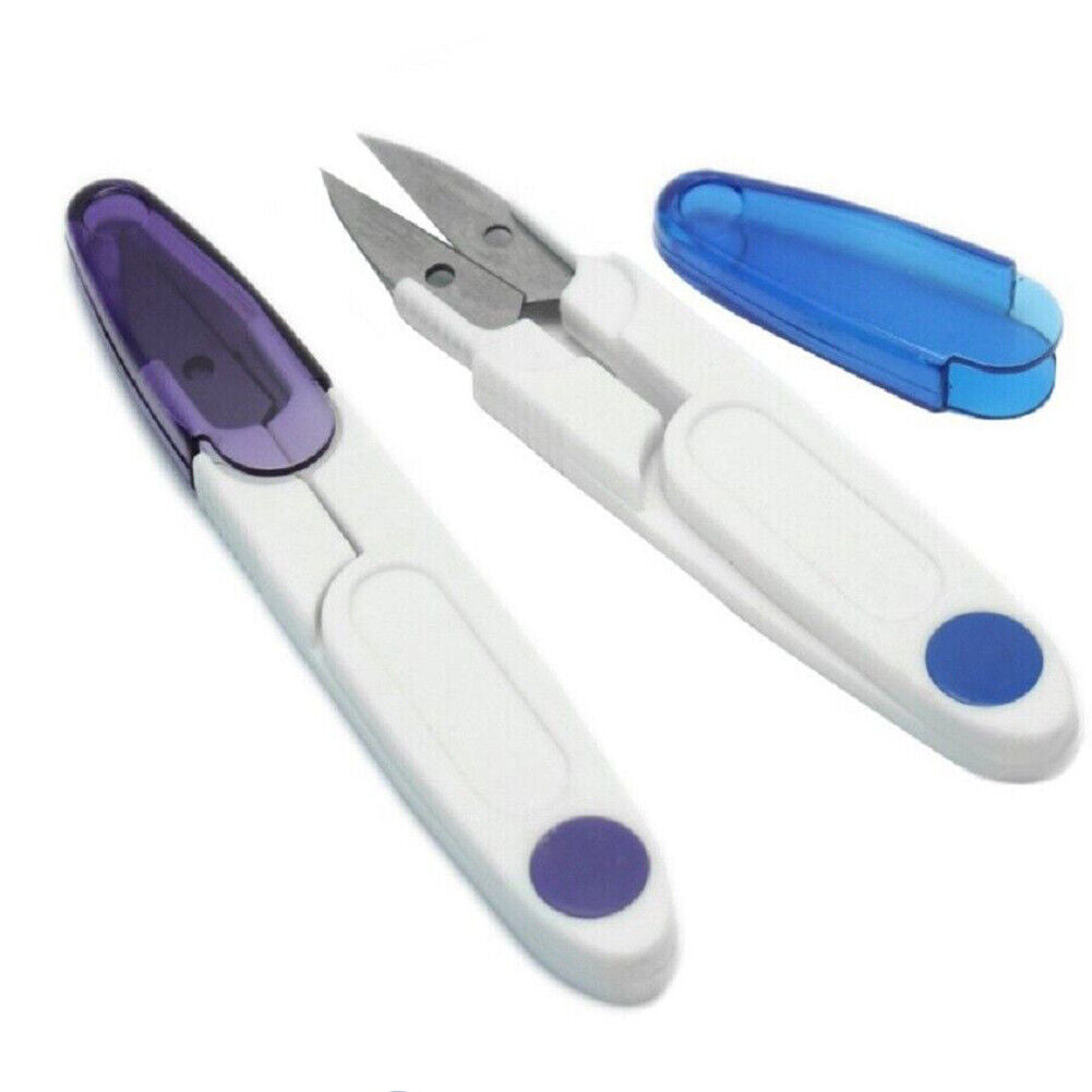 US 4-8 Pack Embroidery Sewing Snips Thread Cutter Cover Scissors Thrum Yarn