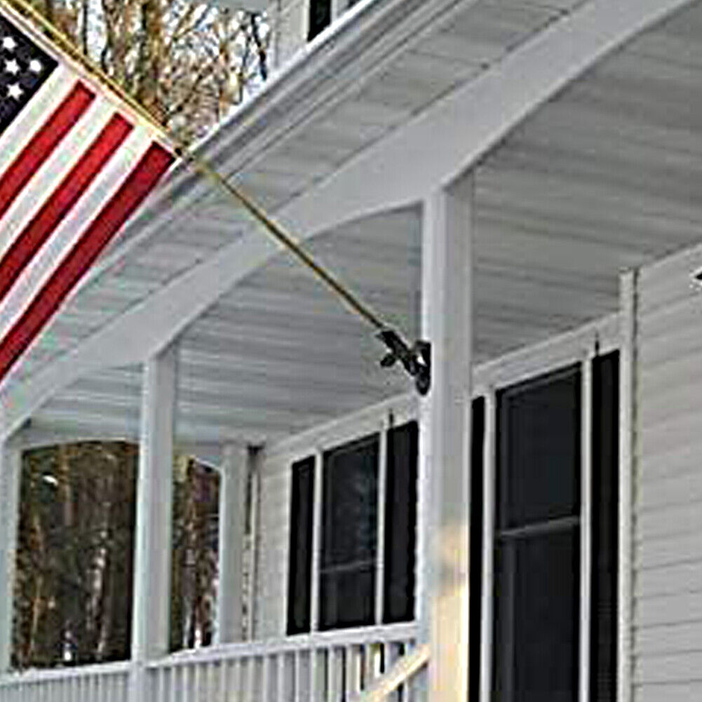 US 1-2 Pcs Two-Position Flag Pole Holder Mounting Bracket w/ Hardware Heavy Duty
