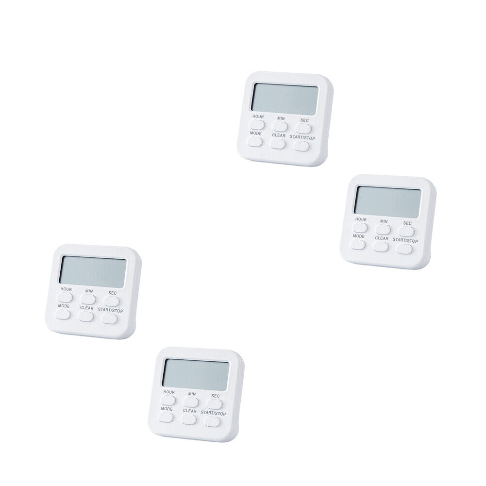 US 2-4 Pcs Magnetic Digital Kitchen Folding Timer Loud Alarm Count Up Down Clock