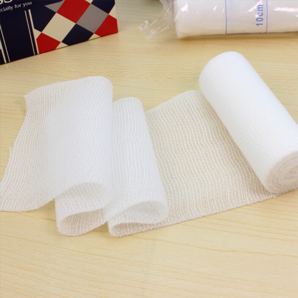 US 24-48 Pcs 4'' Gauze Rolls 5 Yard Premium Quality Medical Tape Stretch Bandage