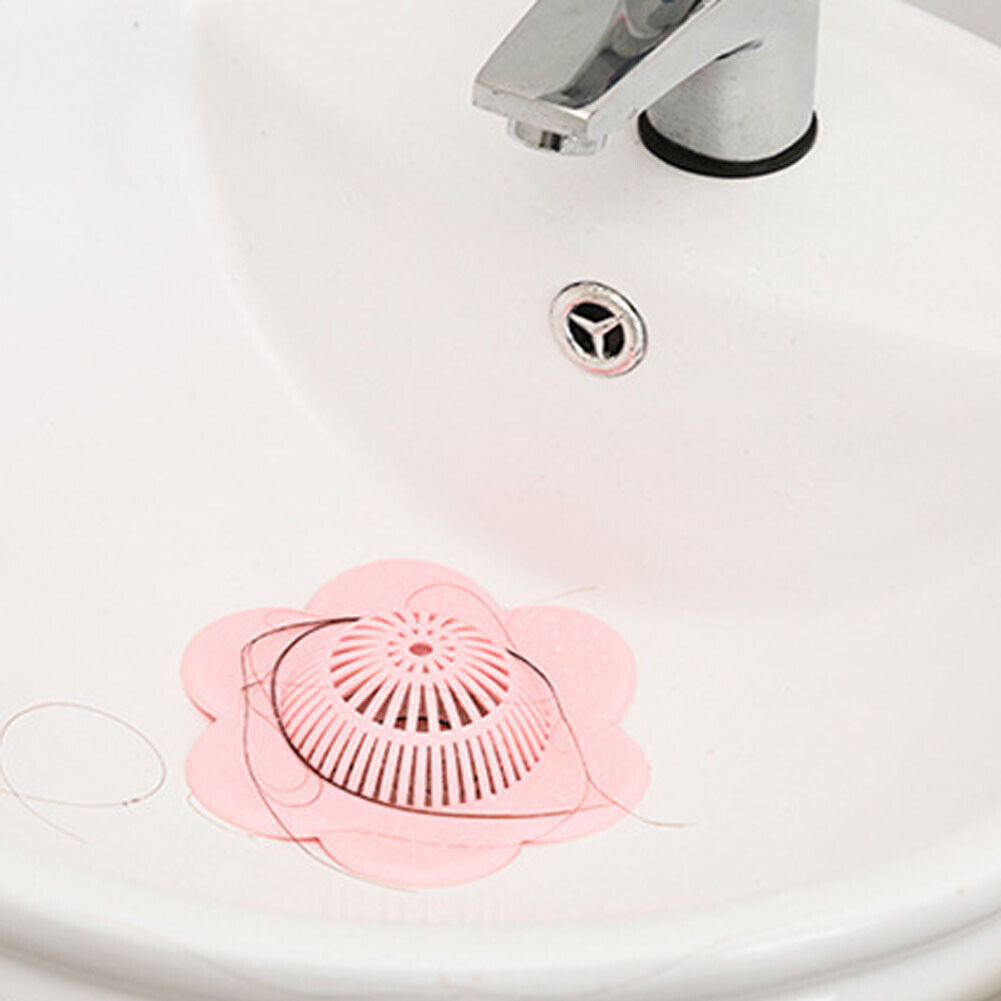 US 3-6 Silicone Sink Hair Catcher Stopper Bathtub Shower Drain Plug Cover Filter
