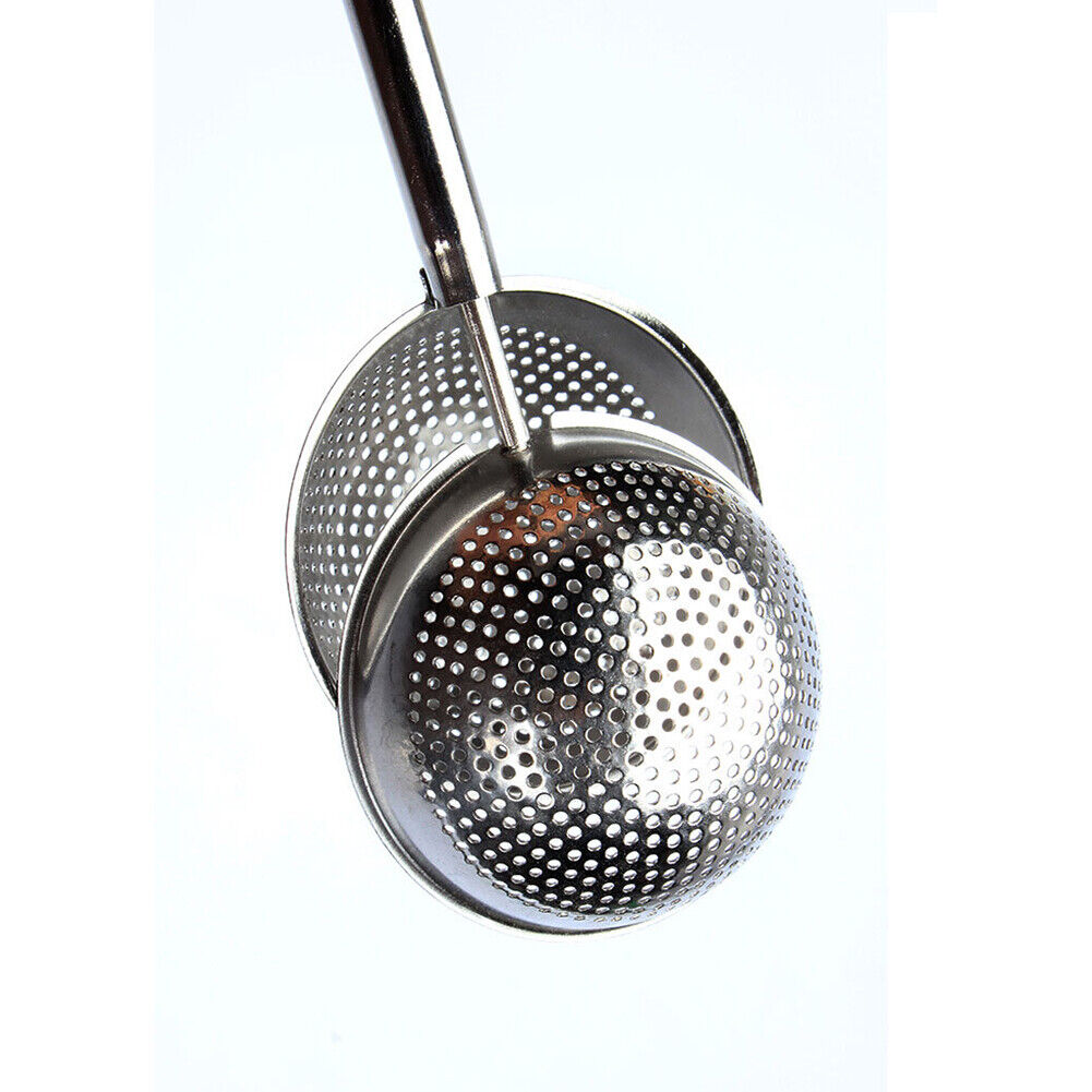 US 1-2 Pack Long Handle Tea Strainer Ball Reusable Stainless Steel Infuser