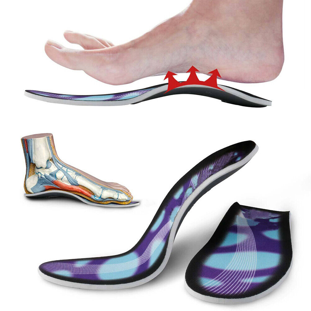 US 1-2Paris Orthotic Shoe Insole Arch Support Insert Flat Feet Plantar Fasciitis