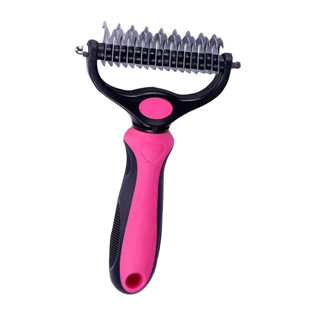 US 2-4 Pc Pet Grooming Brush Dog Undercoat Rake Comb Dematting Deshedding