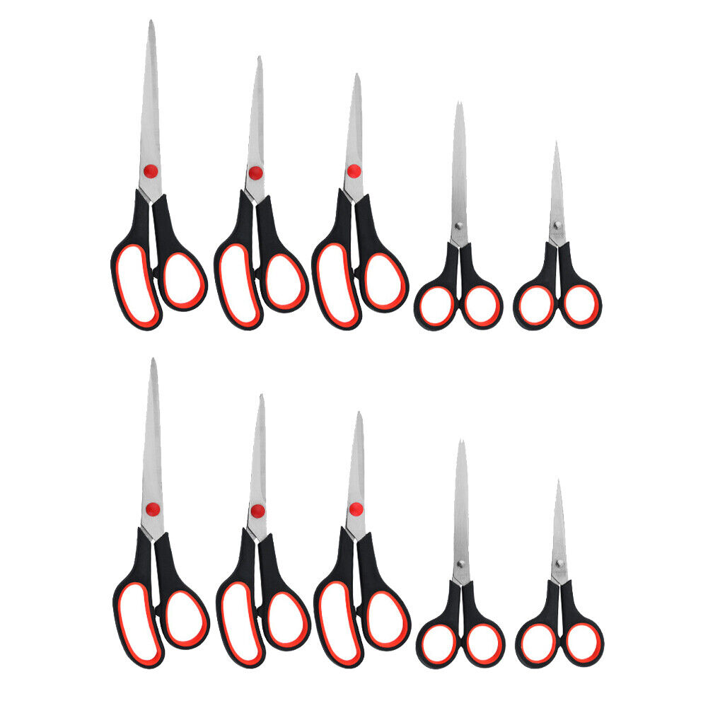 US 5-10 Pcs Scissor Set Fabric Tailor Sewing Shear Dress Crafts Leather Utility