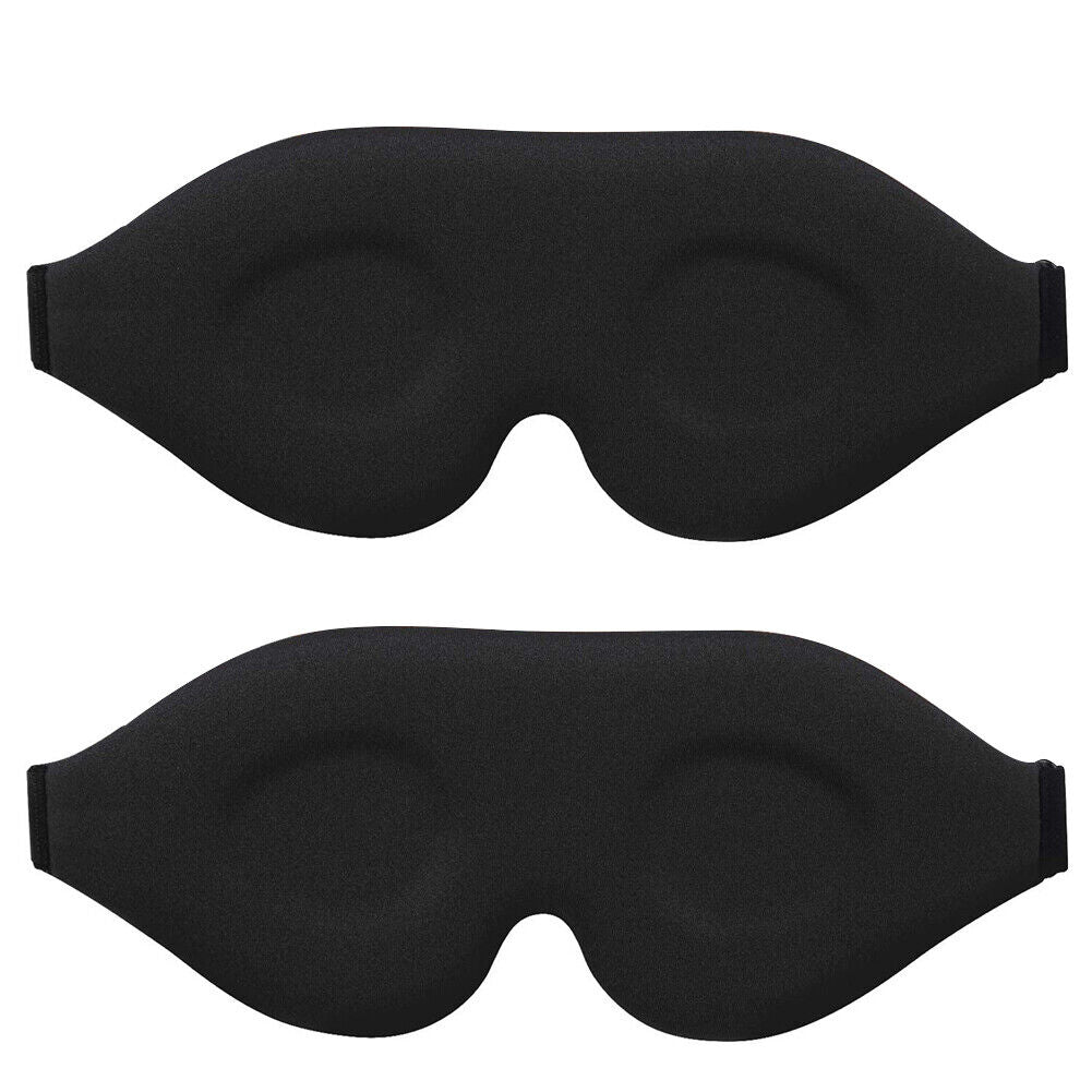 US 2-4 Pc Sleep Eye Mask for Men Women, 3D Contoured Cup Sleeping Mask & Blindfo