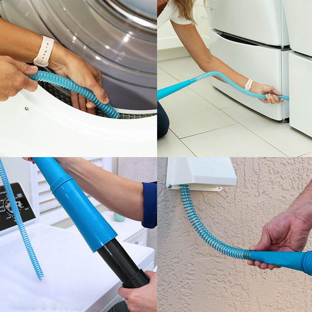 US 1-2 Pc Dryer Vent Cleaner Kit Vacuum Hose Attachment Brush Lint Remover Power