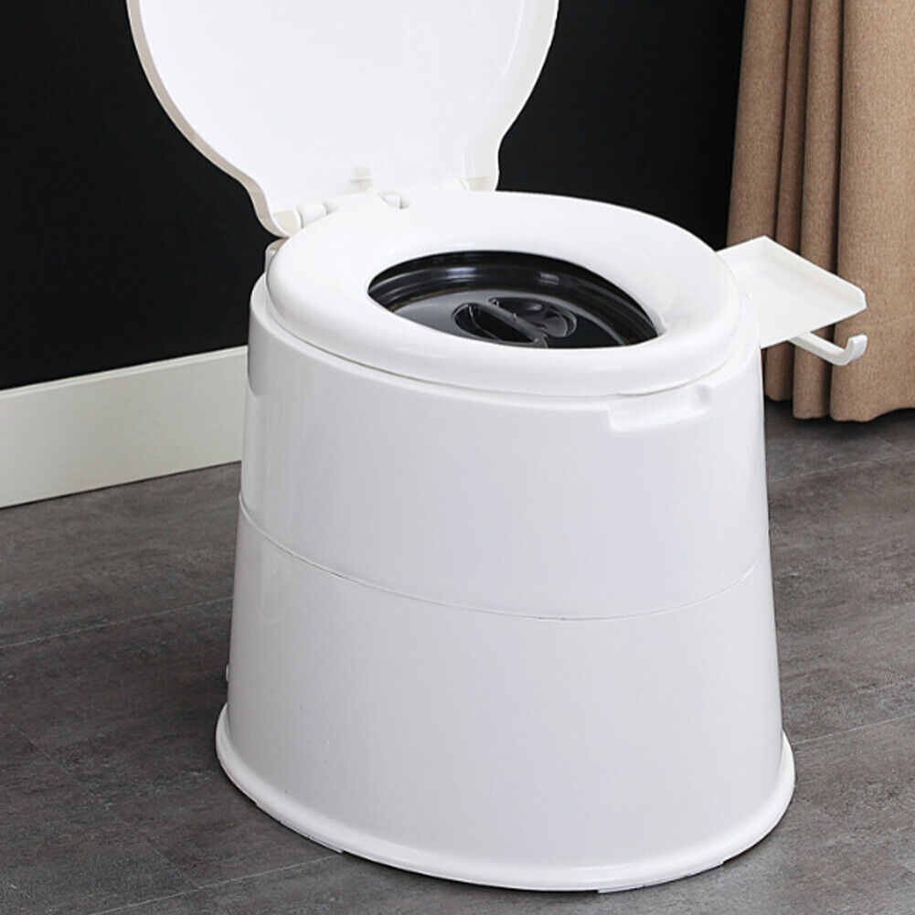 US 5L Portable Outdoor Indoor Travel Camping Bucket Toilet Vehicle Potty Commode