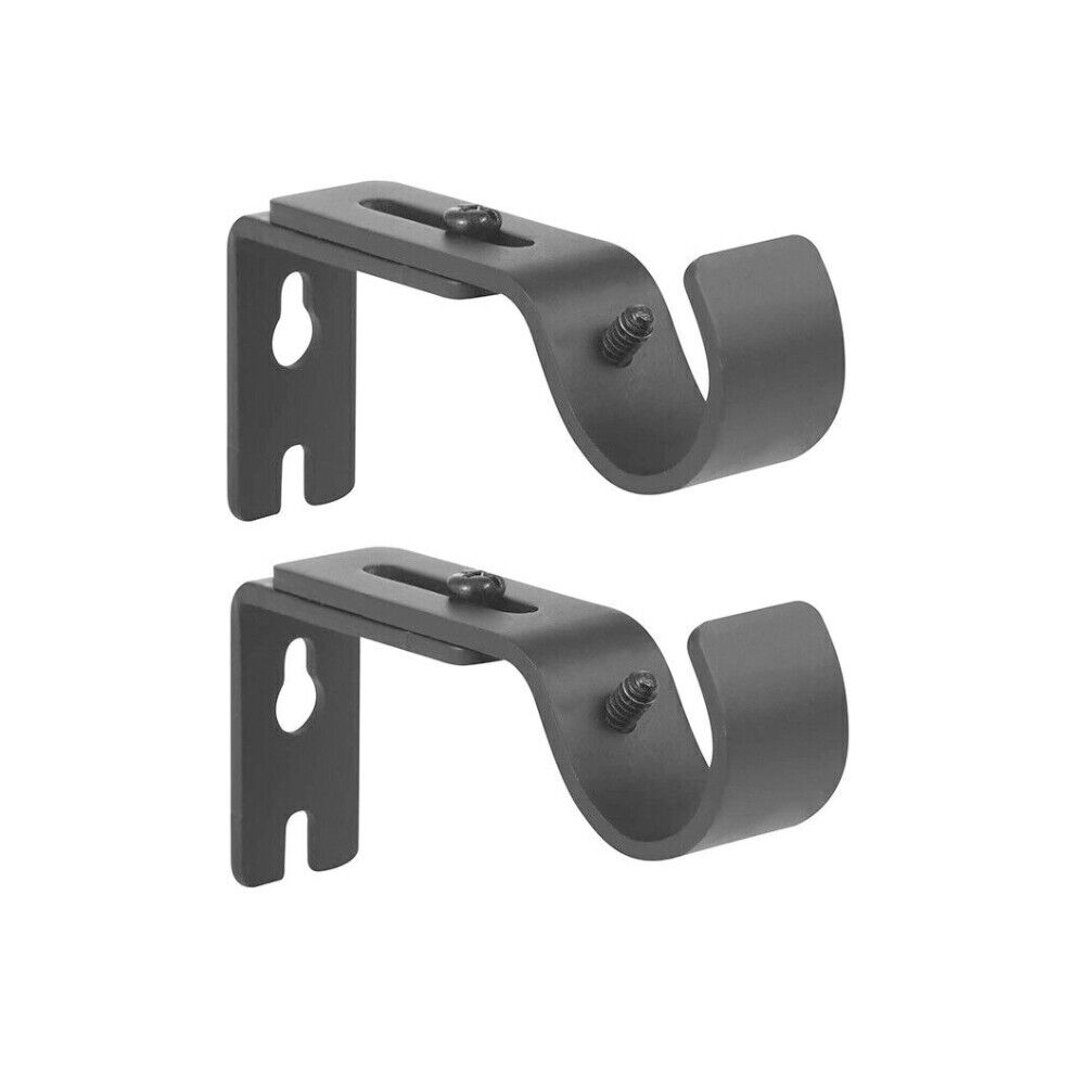 US 4-8 Pc Adjustable Curtain Rod Wall Bracket Hooks anchors Window Frame Holders