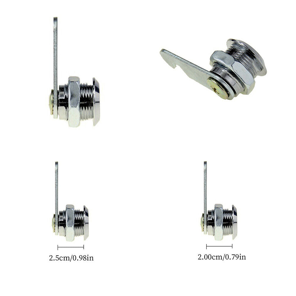 US 4 Pack Cabinet Cam Locks Set Keyed Alike Secure Drawer File RV Locks 4 Size