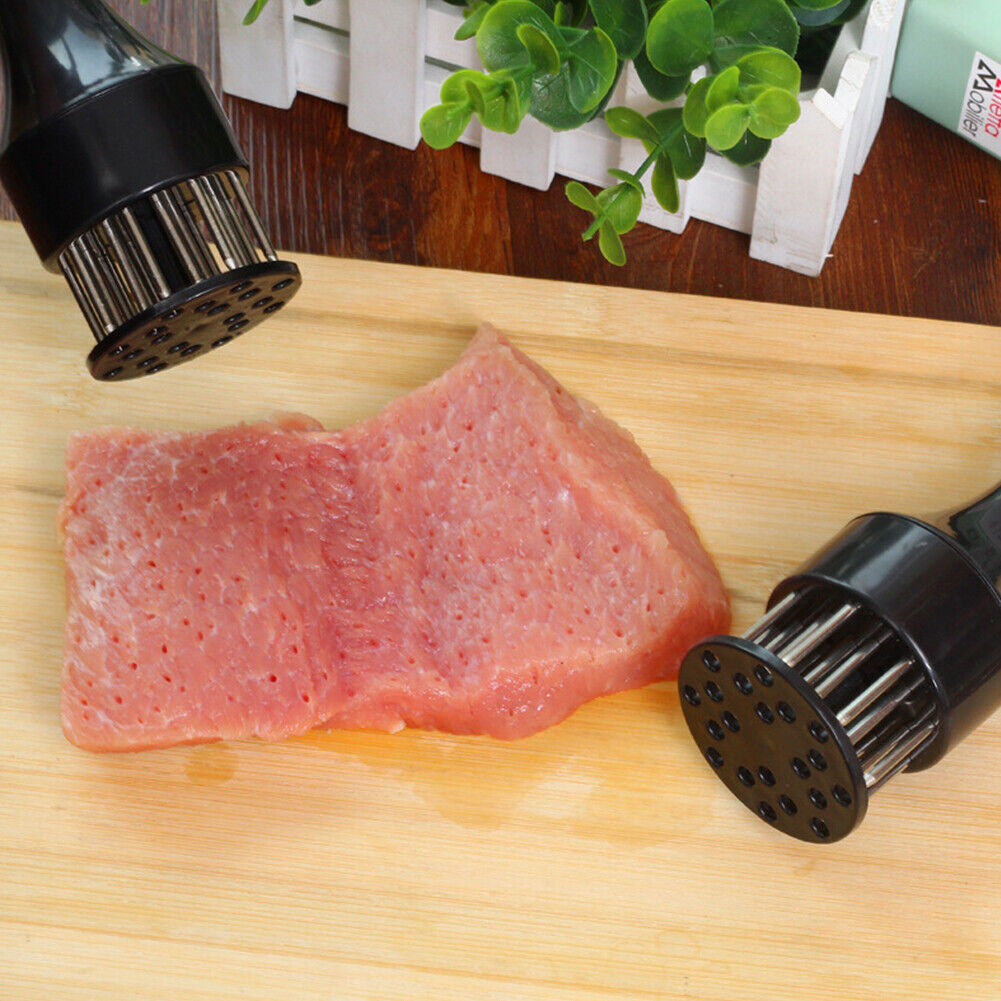 US 1-2 Pcs Professional Meat Tenderizer with Meat Sharp Stainless Steel Needle