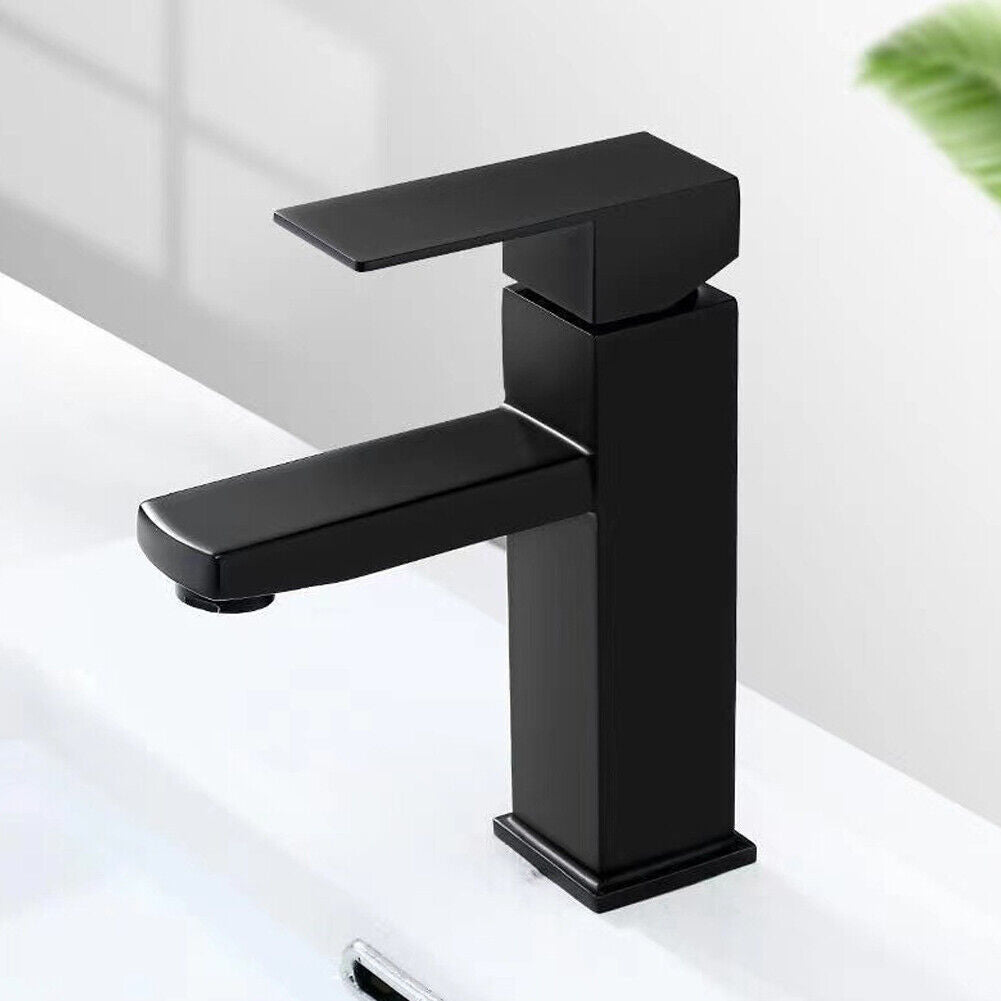 US 1-2 Pc Bathroom Sink Faucet Single Handle One Hole Commercial Lavatory Vanity