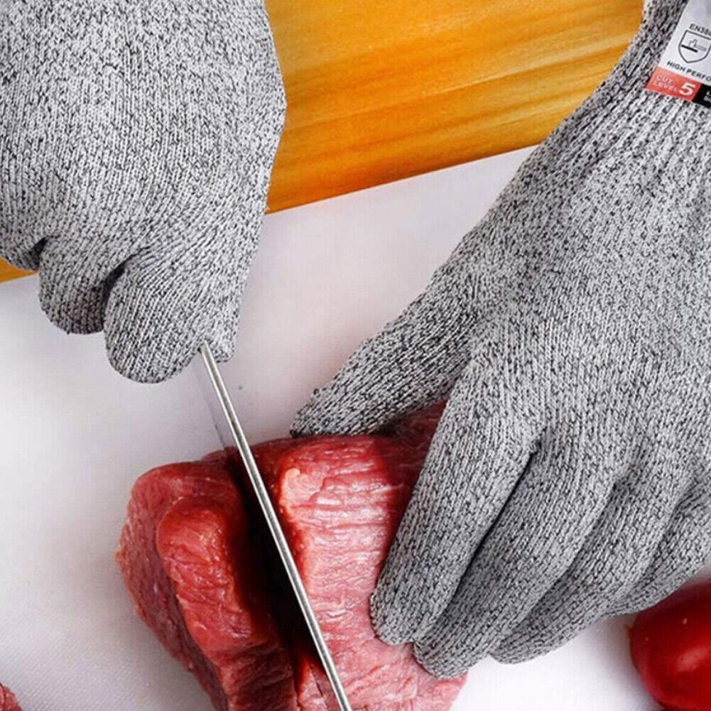 US 2-4 Pairs Butcher Gloves Cut Resistant Stab Proof Anti-Scratch L5 Protection