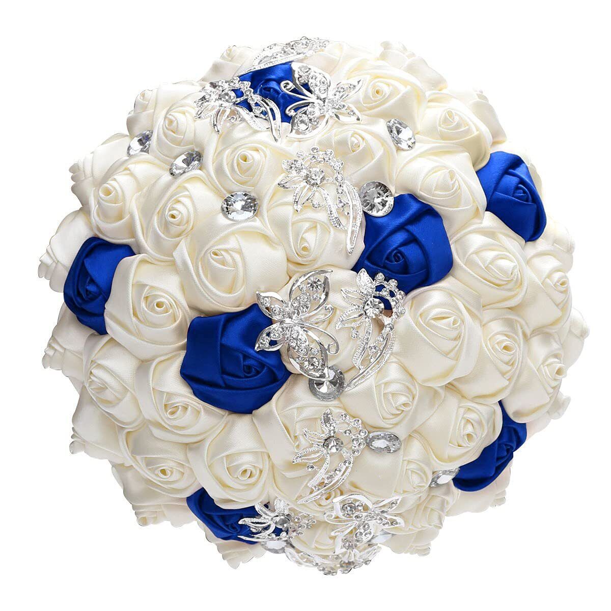 Wedding Bouquets for Bride Bridesmaid Rose Artificial Diamond Holding Flower
