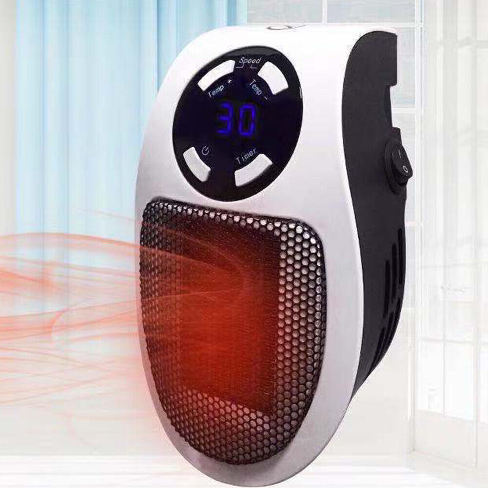 US 1-2 Pack Handy Portable Heater Turbo Wall Outlet Heater Mini for Bedroom