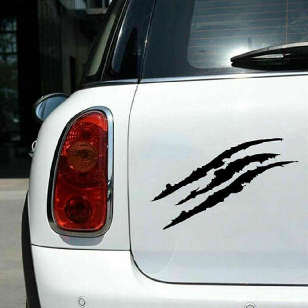 US 2-4Pc Monster Claw Mark Scratch Car Headlight Sticker Stripe Reflective Decal