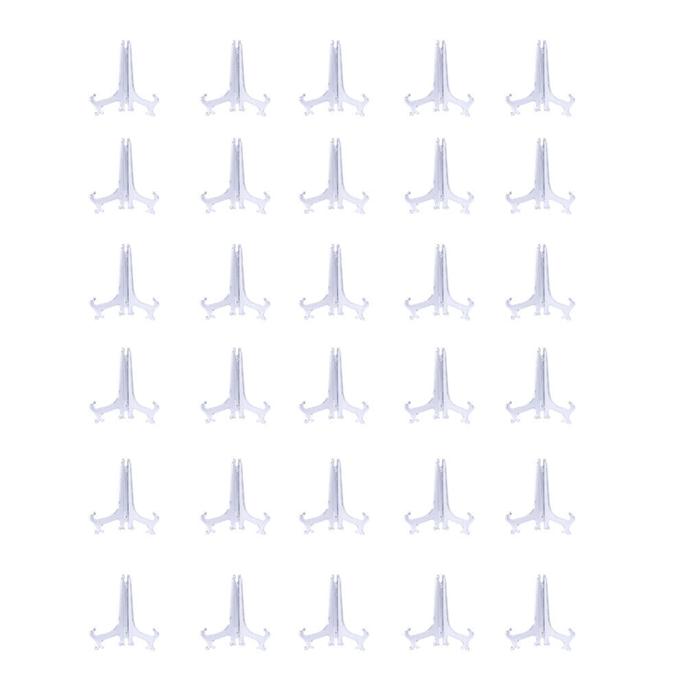US 30-60 Pack 3" Clear Acrylic Easels Plate Stands Holders Display Decoration