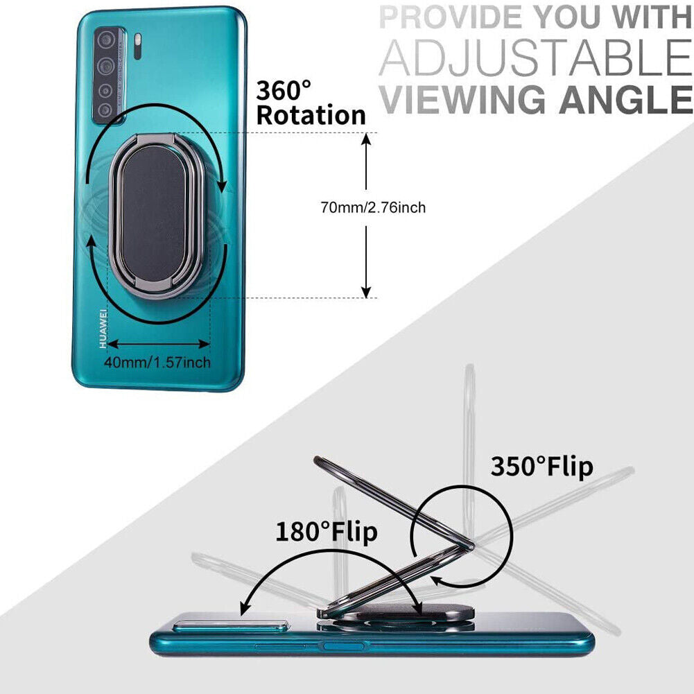 US 2-4 Phone Ring Holder Finger Kickstand 360° Rotation Foldable Cellphone Stand