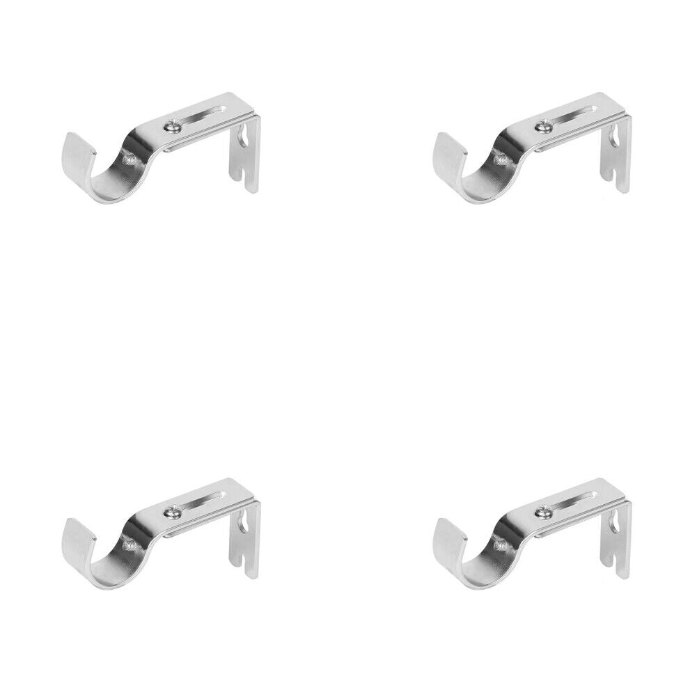 US 4-8 Pc Adjustable Curtain Rod Wall Bracket Hooks anchors Window Frame Holders