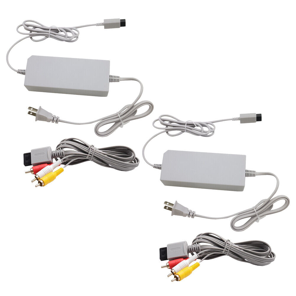 US AC Adapter Charger Power Supply Cord Component HD AV Cable for Nintendo Wii