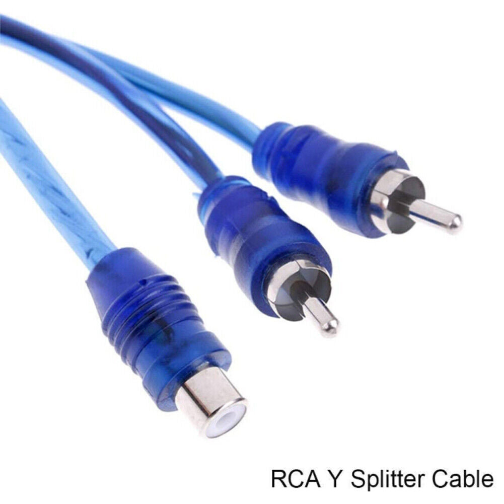 US 2-4 Pack RCA Y Adapter Splitter 1 Female to 2 Male Audio Speaker Stereo Blue