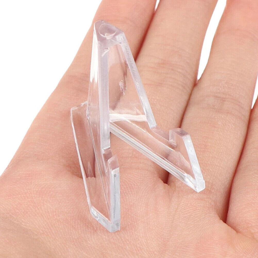 US 20-40 Pack Trading Card Holder Acrylic Coins Display Stand Mini Clear Easel