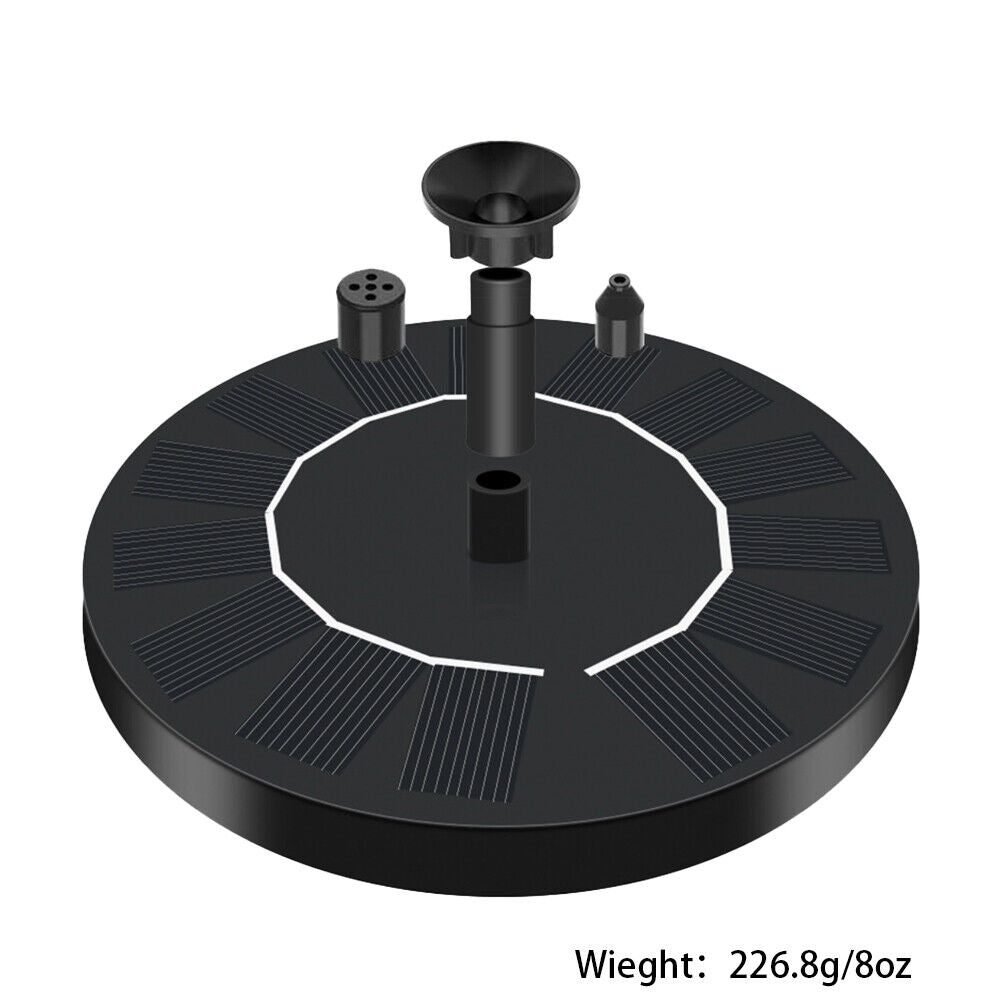 US Solar Power Bird Bath Fountain Pump Upgrade 1.4W Solar Fountain with 4 Nozzle