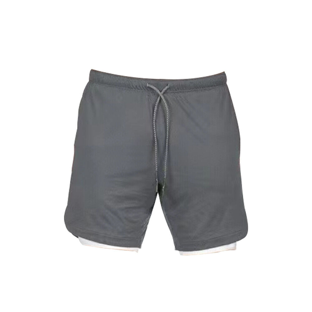 US Mens Elasticated Waist Jogging Shorts Gym Workout Shorts Fitness Shorts