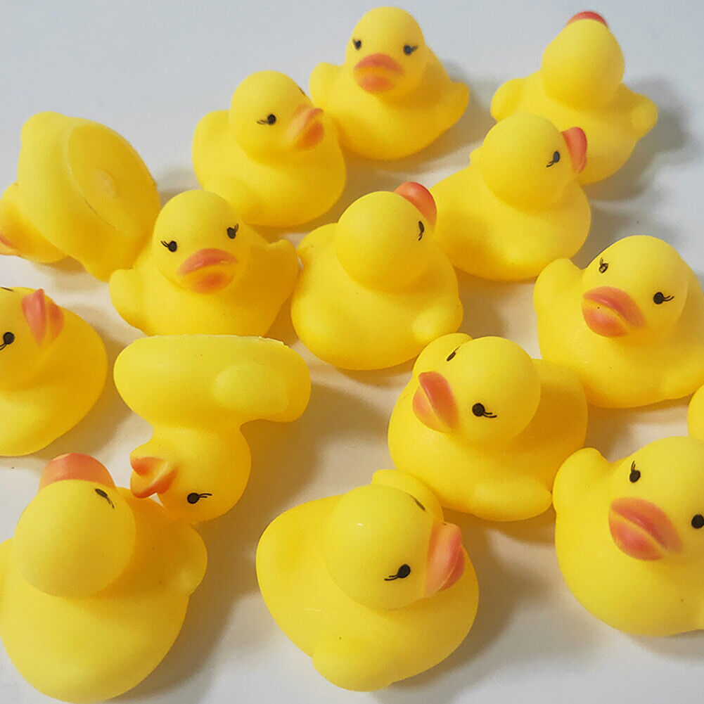 US 60-120 Mini Rubber Ducky Float Duck Baby Bath Shower Toy Birthday Party Gift