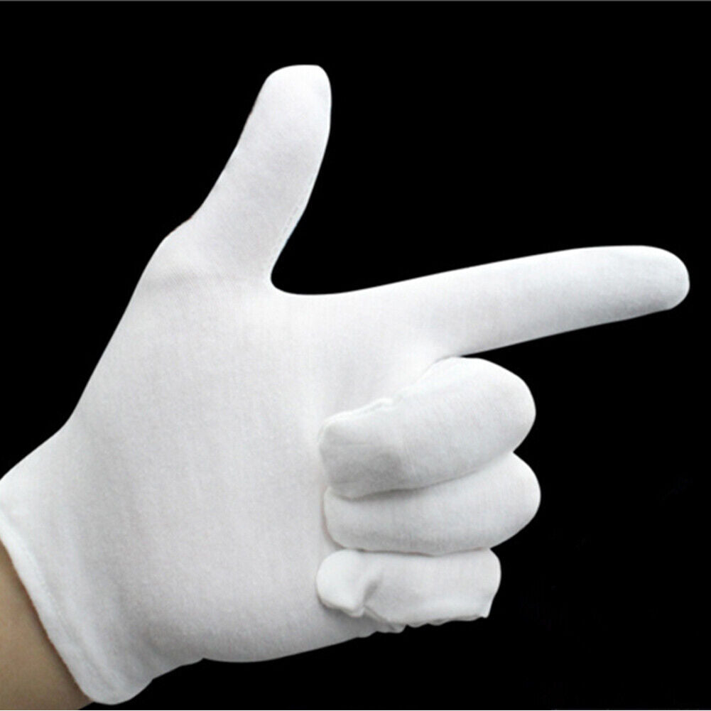 US 24-48 Pairs Cotton Lisle Coin Jewelry Inspection Work Performance Soft Gloves
