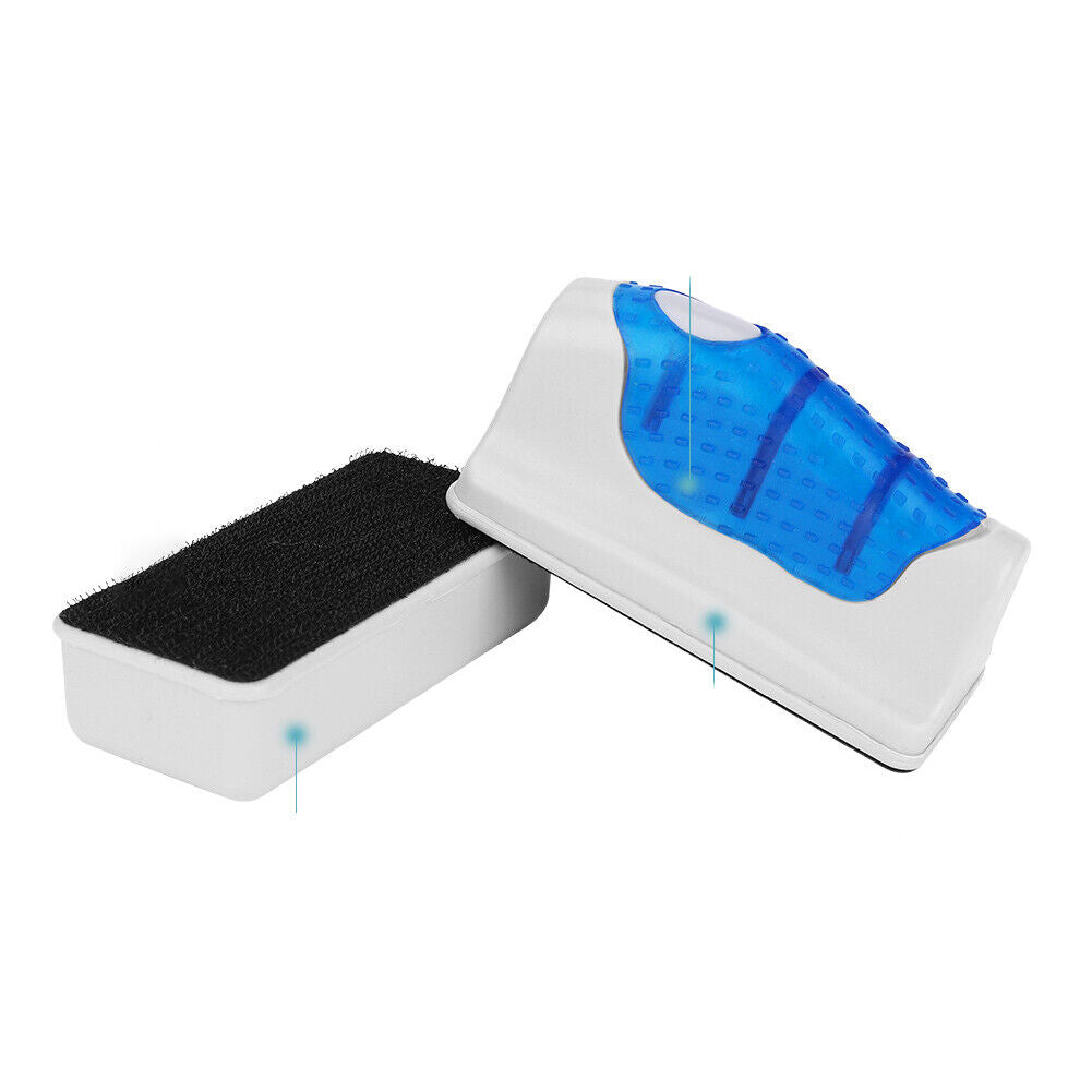 US 2Pc Medium Aquarium Fish Tank Floating Magnetic Glass Cleaner Scraper Brush
