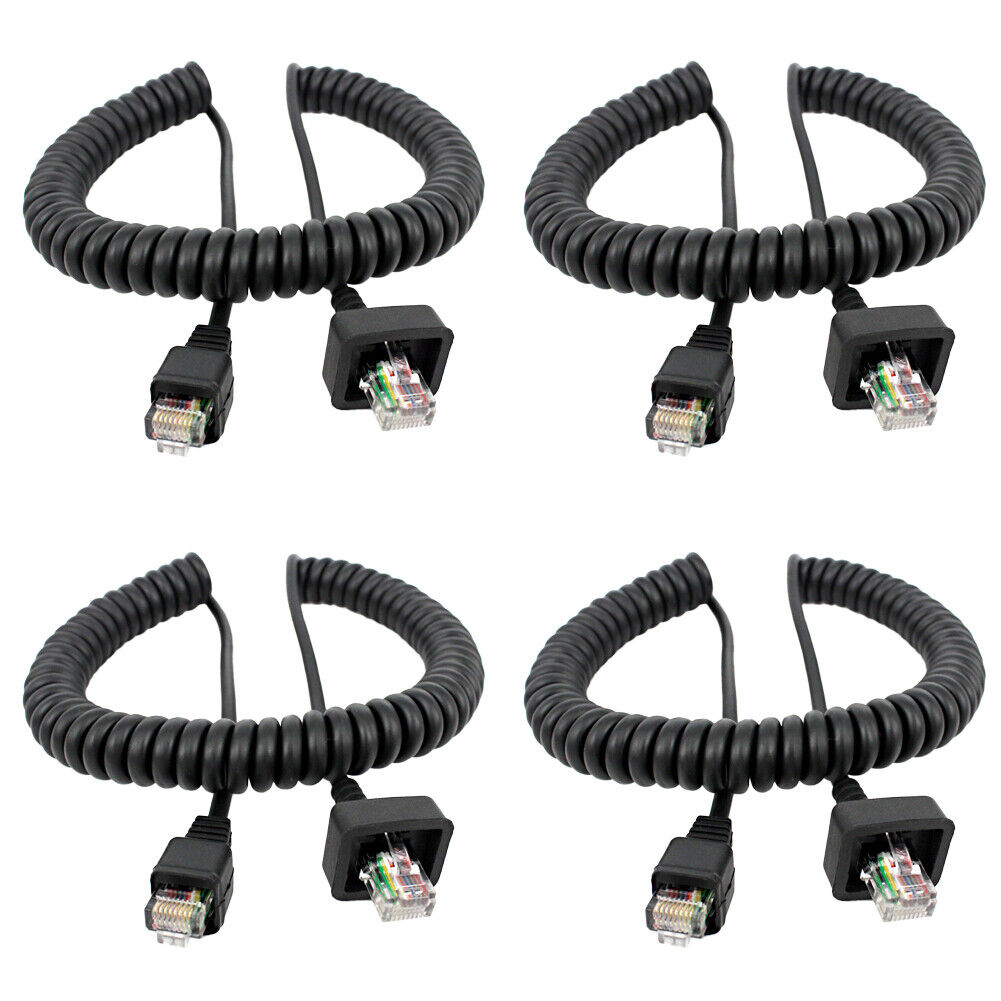 US 2-4 Pack The 8 Pin Replacement Speaker Mic Cable for Kenwood TK-/8108/868G