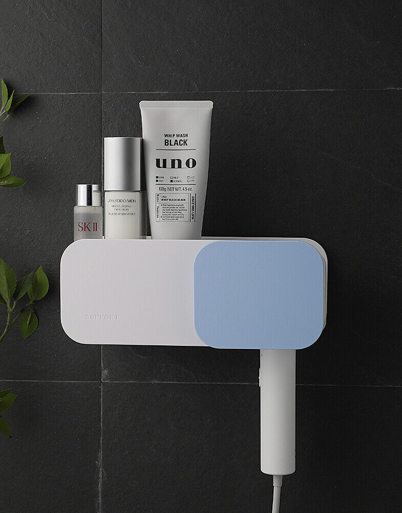 Hair Dryer Holder Self-Adhesive Hanging Rack Organizer Hook Spiral Caddy Bracket