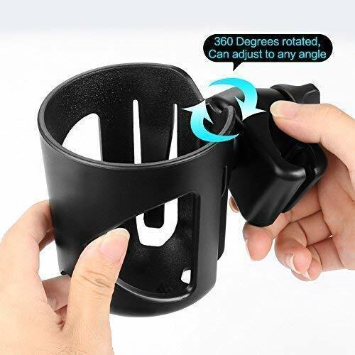 US Universal Stroller Cup Holder Bike Wheelchair 360 Degrees Rotation Clamp-on